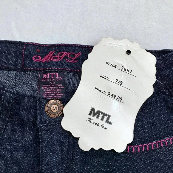 More To Love MTL NWT Straight Leg Jeans Girls Various Sizes - Picture 8 of 9